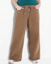 Wild Fable Women's Brown Low-Rise Baggy Wide-Leg Rigid Denim Jeans