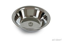 "1\" Edelstahl SpüLbecken Imbiss Camping SpüLe Waschbecken 32CmØ 25Mm Ablauf Womo"
