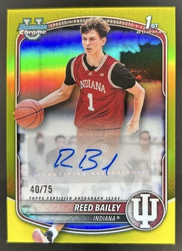 2025 Bowman Basketball Yellow Refractor Reed Bailey #CPA-RB