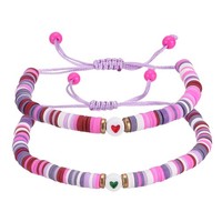 FüR Mutter Tochter Perlen Armband Set, Mutter Tochter Armband, Lila