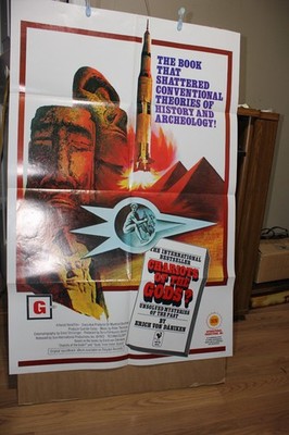 Original One Sheet Movie Poster ''Chariots Of The Gods'' 1972 27x41