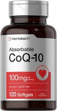 Horb ach CoQ10 100mg Softgels  120 Count  Non-GMO and Gluten Free Supplement