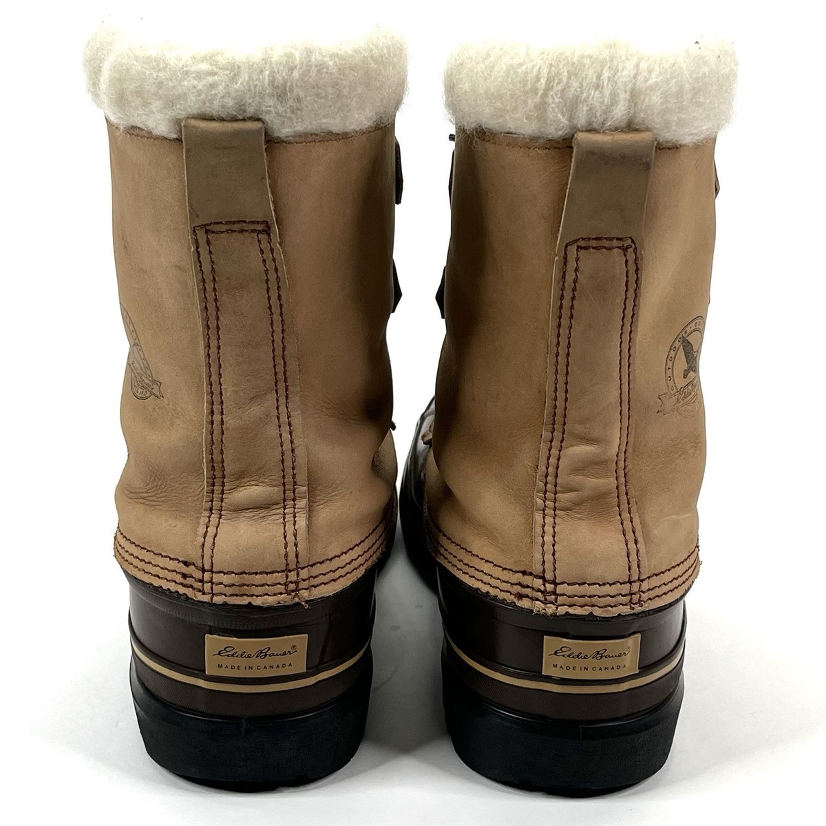 SOREL Eddie Bauer Boots Mens 11 Brown Leather Waterproof Insulated