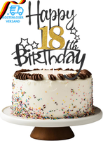 Tortendeko 18 Geburtstag Junge MäDchen Happy 18Th Birthday Tortendeko Sterne Gol