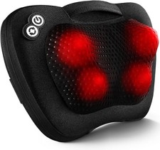 Masajeador de espalda y cuello con calor, almohada de masaje, regalo para el D a