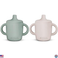 Silicone Sippy Cups for Babies Toddlers 6 Months 5oz Spill Proof Training