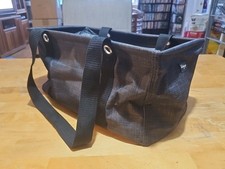 Thirty-One Medium Utility Tote Charcoal Crosshatch Dark Gray Personalized
