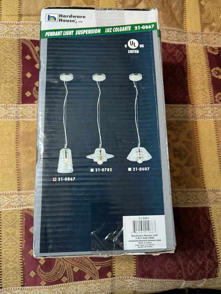 HARDWARE HOUSE Lámpara Colgante de Vidrio Esmerilado Cromo Pulido #21-9129 NUEVO Foto 4 de 4