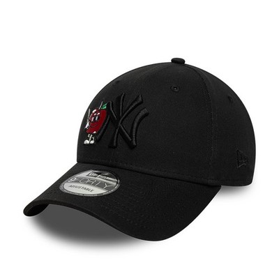 NEW ERA NEW YORK YANKEES ICON BASEBALL CAP.9FORTY MLB BLACK ADJUSTABLE HAT S26