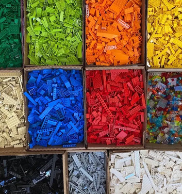 Lego Konvolut nach Farben - 500g / 1kg original gemischte Teile Stücke sauber top