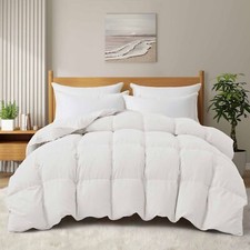 Super Cozy Fullfy Extra Warm Bed Blanket, Goose Down Comforter King or Queen