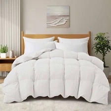 Super Cozy Fullfy Extra Warm Bed Blanket, Goose Down Comforter King or Queen