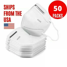 [50 PACK] KN95 Protective 5 Layers Face Mask BFE 95% Disposable Respirator