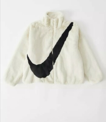 Nike Faux Fur White Rare S