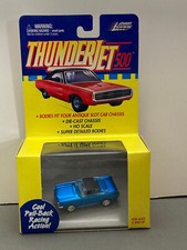 Johnny Lightning Thunderjet 500 Mustang Fast Chrome Blue NIP HO Slot Car Body