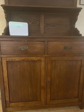Antica Credenza Toscana  Castagno doppio corpo con Alzata  Fine 800 Inizio 900