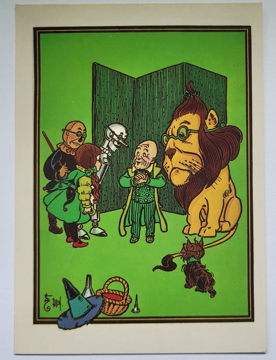 1986 Wizard of Oz Revealed Postcard W. W. Denslow Illustration