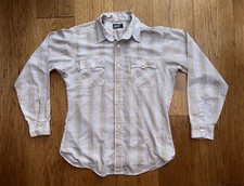 VTG 70s Levi's Western Plaid Button Up Shirt Size Large Made in USA
