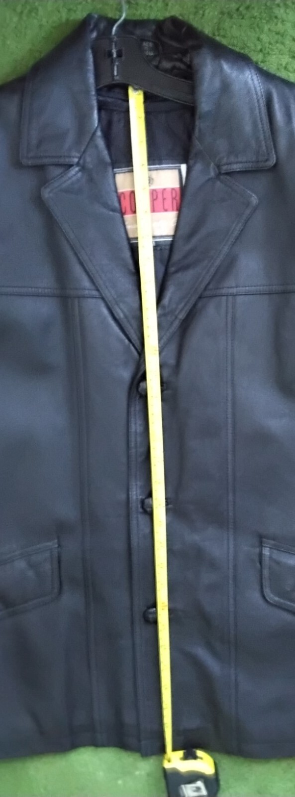 Vintage Cooper Leather Jacket Car Coat Zip In Quilt Mens Black Medium