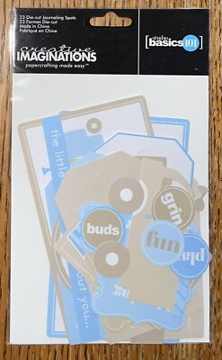 Creative Imaginations Zack Journaling Spots Die-Cuts Joys Of A Boy Scrapbook Tag