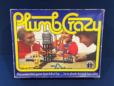 VINTAGE PLUMB CRAZY CONSTRUCTION GAME - SELTEN - KOSTENLOSER UK-VERSAND!!