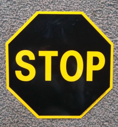 25 cm plastique avertissement indication signal d'arrêt panneau panneau de signalisation arrêt arrêt - Photo 1 sur 1