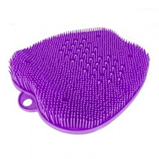 Non-Slip Silicone Foot Scrubber Shower Mat - Purple