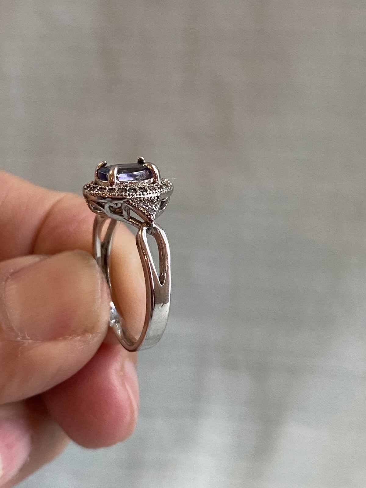 Sterling Silver Amethyst Ring Adjustable Size - image 9