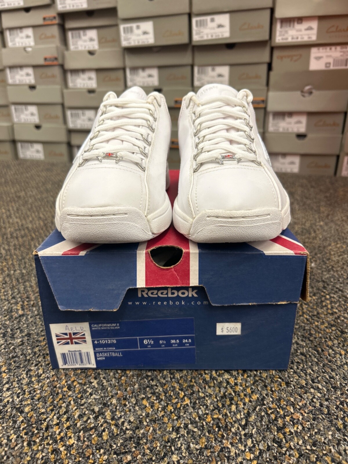 Reebok CLASSIC californium II size 6.5 white men basketball 