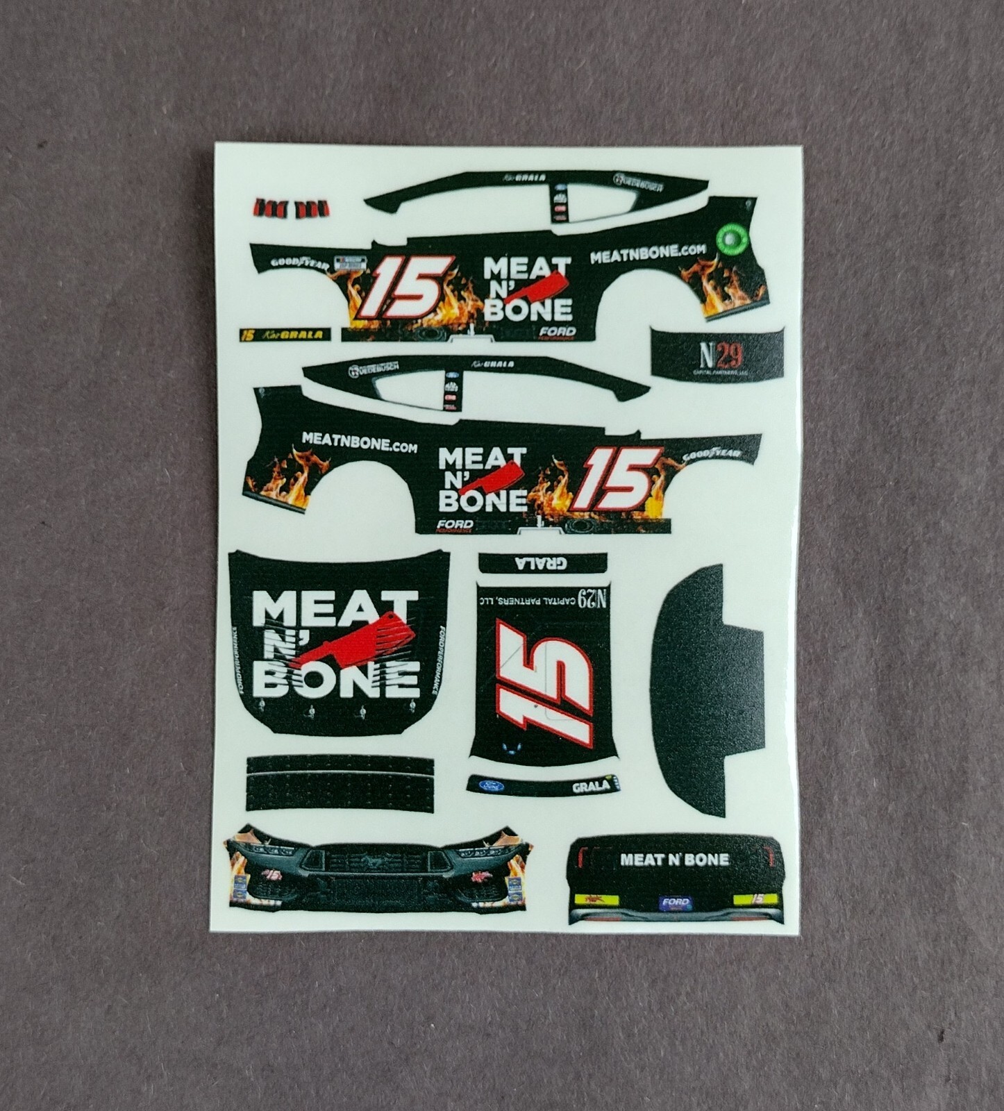 2024 Custom Kaz Grala 15 Meat N Bone 1/64 Peel & Stick Decal eBay