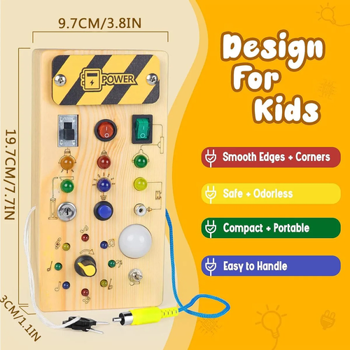 Montessori Busy Board Sensory Toy - Picture 4 of 9