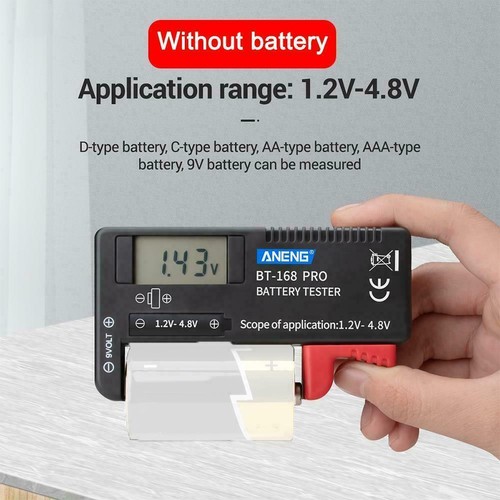 Digital Lithium Battery Tester Checker 1.5V And AA Power AAA Cell Measure Y7I1 - Afbeelding 6 van 12