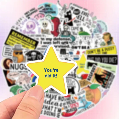 48pc Funny Sassy Joke Quote Sticker Decal Lot For Scrapbook, Laptop, Journaling - Picture 3 of 5