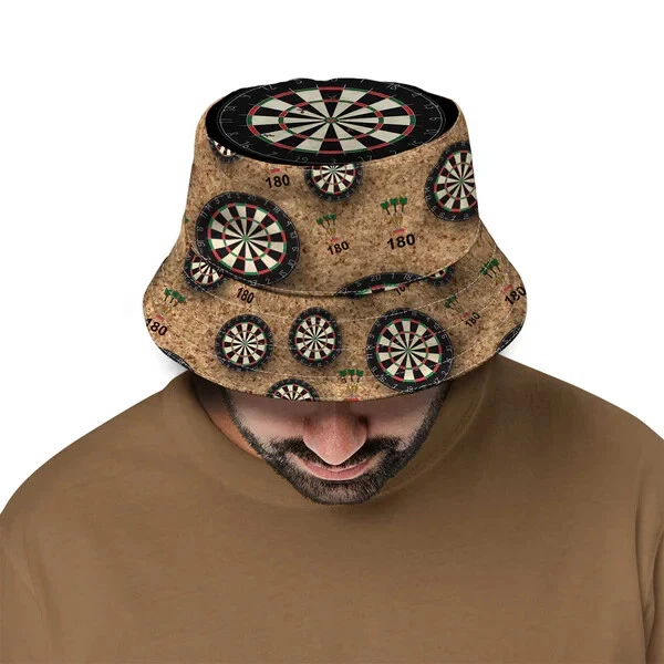 Dartboard All Over Design Bucket Hat - Unisex - Available in 5 sizes