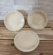 Set Of 7 Corelle Corning English Breakfast 6-3/4" Bread Dessert / Plates USA