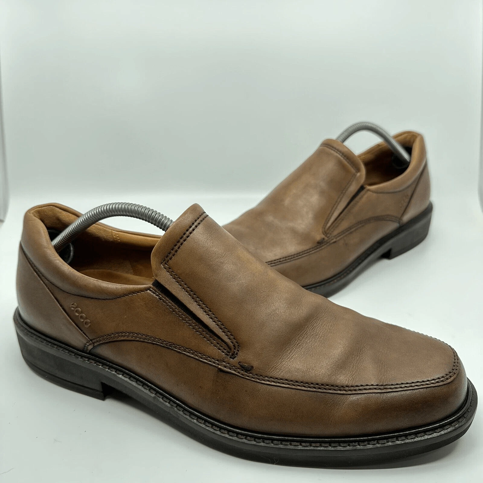 Mocassini slip on marroni in pelle Ecco Holton taglia 11 EUR 41