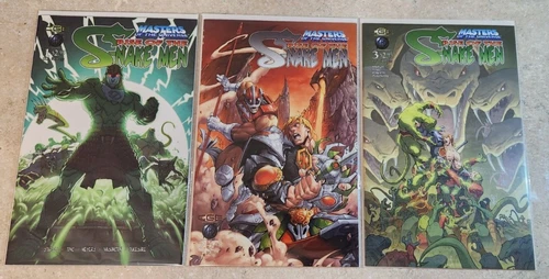 Masters of The Universe Rise of the Snake 1 to 3  NM Set Staples 2003 Image