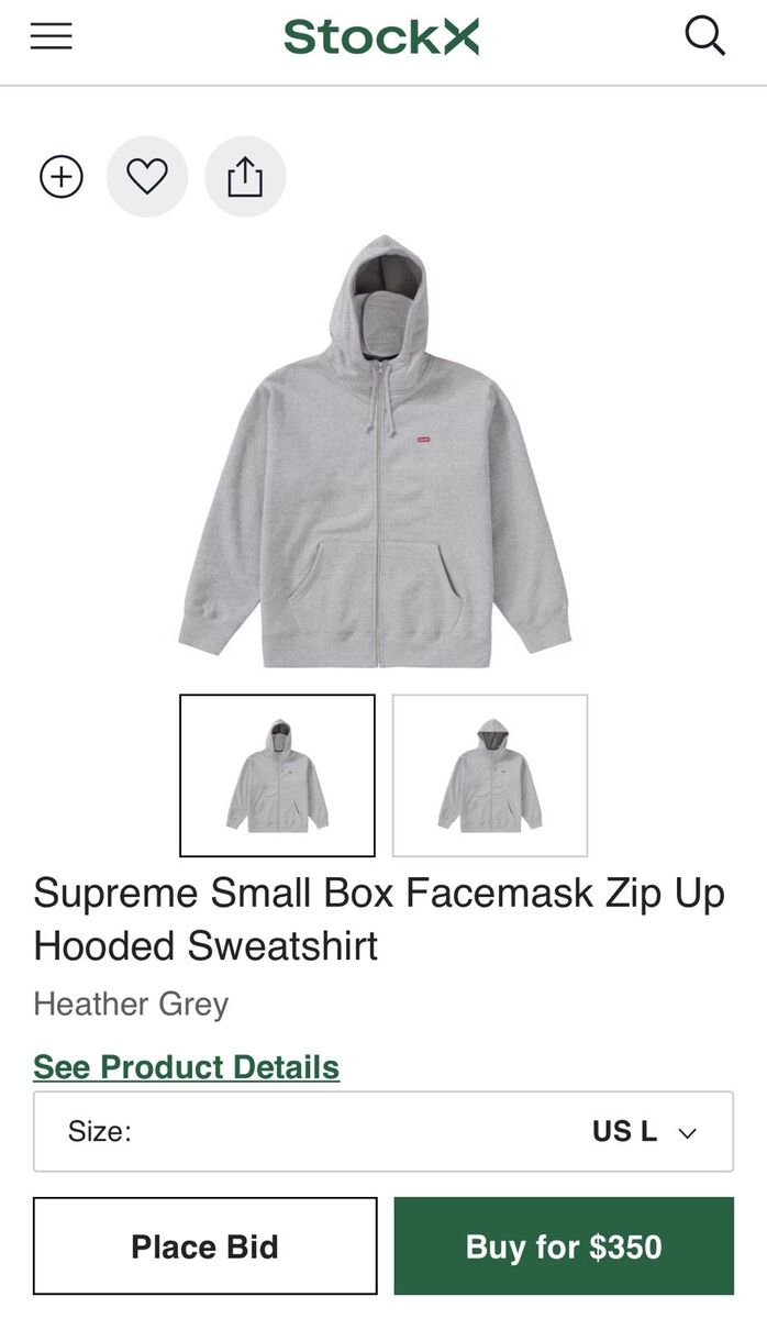 Supreme Facemask Small Box Logo Zip-Up AUTHENTIC GRAY | eBay Supreme Facemask Small Box Logo Zip-Up AUTHENTIC GRAY | eBay