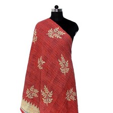 Cotton Kantha Scarf Vintage Head Wrap Dupatta Hand Quilted Women Bandanas Big