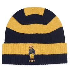[PC0817-730] Mens Polo Ralph Lauren RUGBY STRIPE BEAR BEANIE