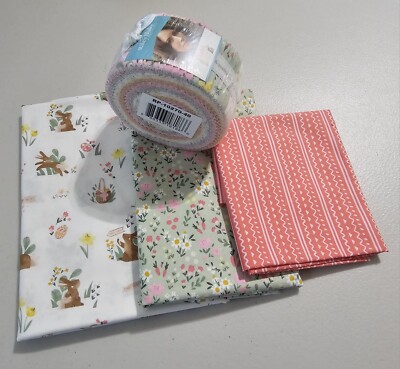 Riley Blake Easter Egg Hunt Jelly Roll fabric 40 Strips + Yardage 