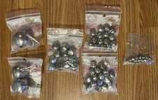 Lot of 69 Vintage Silver Tone Jingle Bells Multiple Sizes 1/4" - 1 1/2"