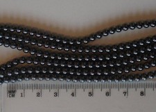 50 x 4mm haematite round beads - beads for jewellery & crafts