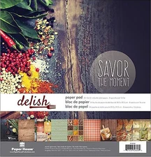 Delish - Savor The Moment 12x12 Scrapbooking Paper Pack Paper House PP-0058 NEW