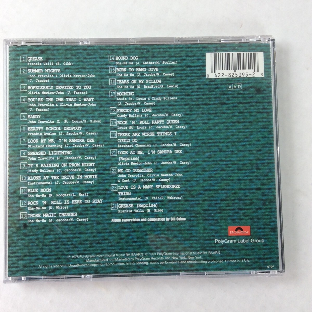 Grease Original Soundtrack from the Motion Picture CD John