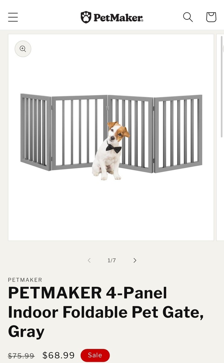 Petmaker Pet Gate 72 Inches Wide PETMAKER Wooden Pet Gate