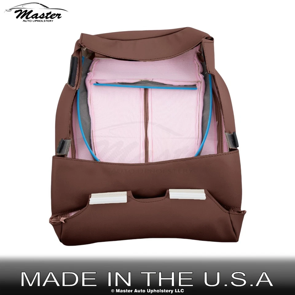 Fundas de asiento delanteras de repuesto de terracota 2017-2020 para Lincoln MKZ de cuero Foto 3 de 4