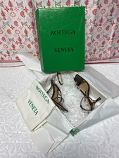 Bottega Veneta Brown Solid Square Toe Strappy Ankle Strap Stiletto Heels 38.5