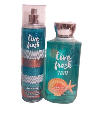 Bath & Body Works Live Fresh Seaside Breeze Fragrance Mist & Shower Gel 2 Piece