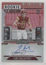 2024 Panini Contenders FOTL Red Zone Ticket Luke McCaffrey #121 Auto pe8